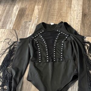 Black Studded Women's Top